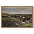 thumbnail image 1 of Drsoum Vintage 24x36in Natural Framed Landscape Canvas Wall Art Village Classic Wall Prints Modern Farmhouse Bathroom Office Decor, 1 of 5