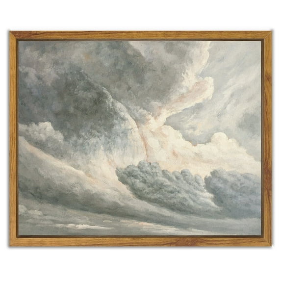 Drsoum Vintage Canvas Classical Landscape Paints of Clouds with a Sunset Room Decor - 8x10in Framed