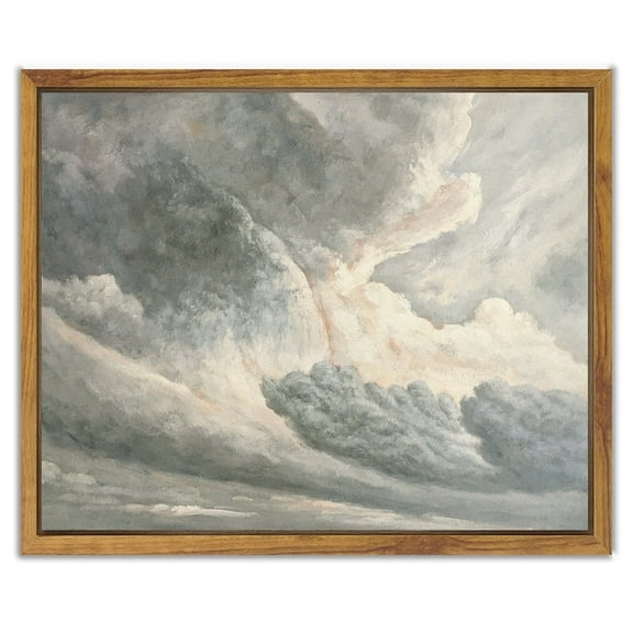 Drsoum Vintage Canvas Classical Landscape Paints of Clouds with a Sunset Room Decor - 8x10in Framed