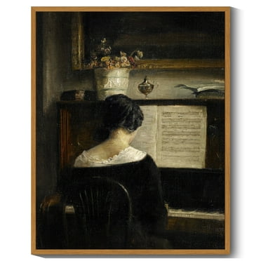 Drsoum Vintage Canvas Wall Art Medieval Lady Classic Prints Kitchen Bathroom Office Decor - 8x10in Nature Framed
