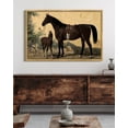 thumbnail image 1 of Drsoum Vintage Canvas Wall Decor 16x24in Natural Framed Horse Room Art for Bathroom Dining Room Hallway, 1 of 6