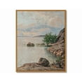 thumbnail image 1 of Drsoum Vintage Coastal Wall Art Classic Retro Seaside Landscape Prints Rustic Farmhouse Decorations for Living Room Bedroom 8x10in Natural Framed, 1 of 6