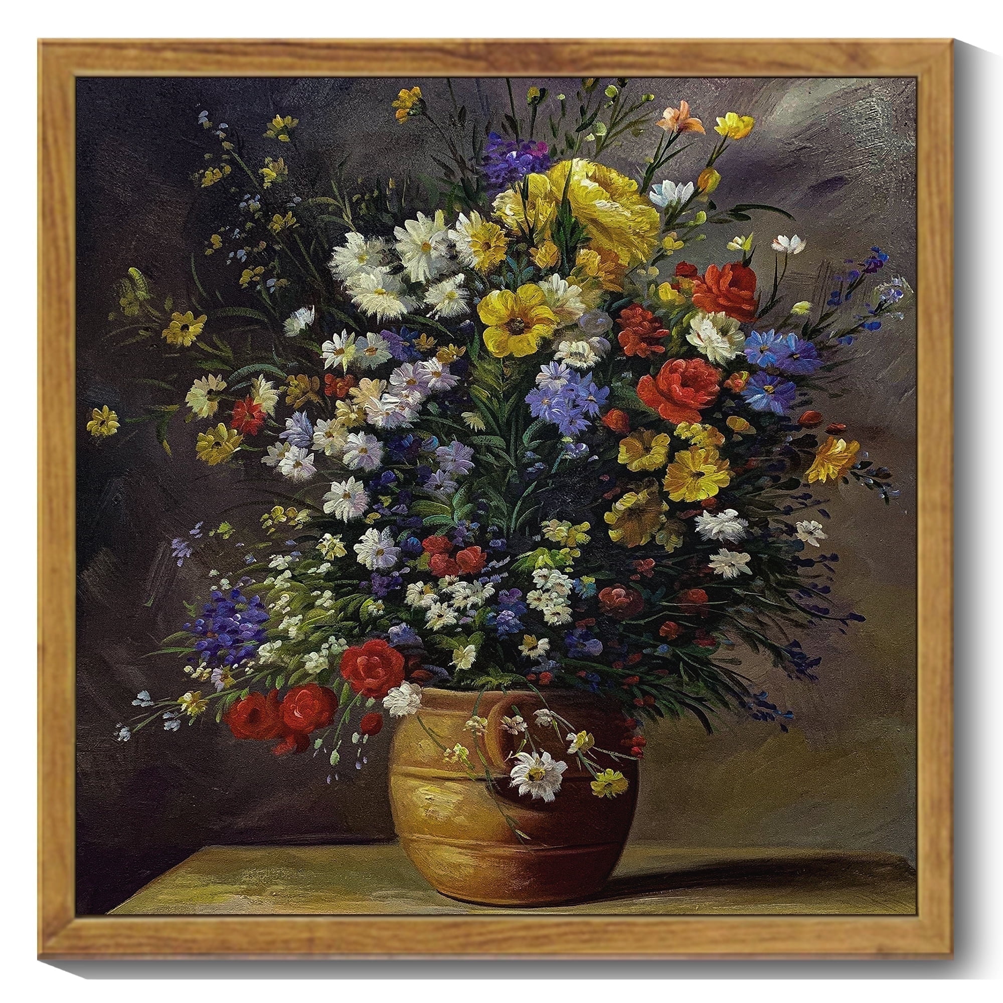 Drsoum Vintage Floral Wall Art Classic Retro Flower in Vase Wall Prints ...
