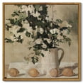 thumbnail image 1 of Drsoum Vintage Flower Wall Art 16x16in Natural Framed Classic Retro Floral and Lemons Bush Wall Prints Farmhouse Kitchen Bathroom Office Decor, 1 of 5