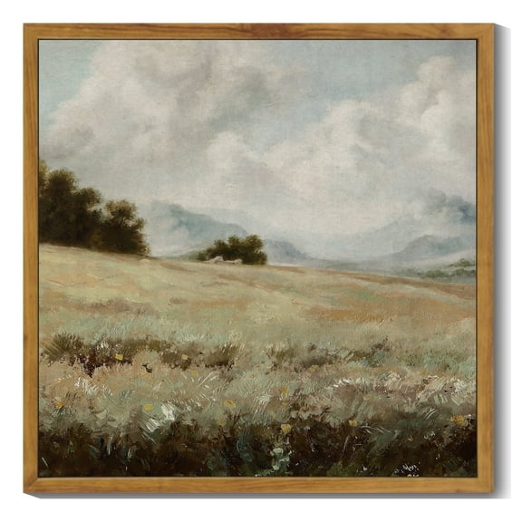 Drsoum Vintage Flower Wall Art Poppies Floral Classic Wall Prints Modern Farmhouse Bedroom Living room Hallway Decor 12x12in Brown Framed