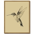 thumbnail image 1 of Drsoum Vintage Gold Wall Art for Living Room Birds Canvas Prints Home Decor Sketch Painting Picture Bedroom Wall Decor Gifts for Friends or Family Hummingbird 11x14in Brown Framed, 1 of 7