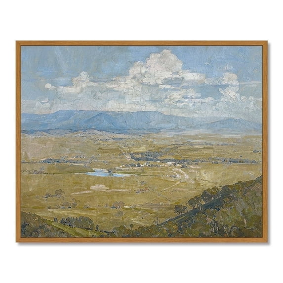 Drsoum Vintage Grassland Wilderness Desert Field Wall Art Landscape Framed Wall Decor Prints Classic Retro Farmhouse Rustic Decorations for Living Room Bedroom 8x10in Natural Framed