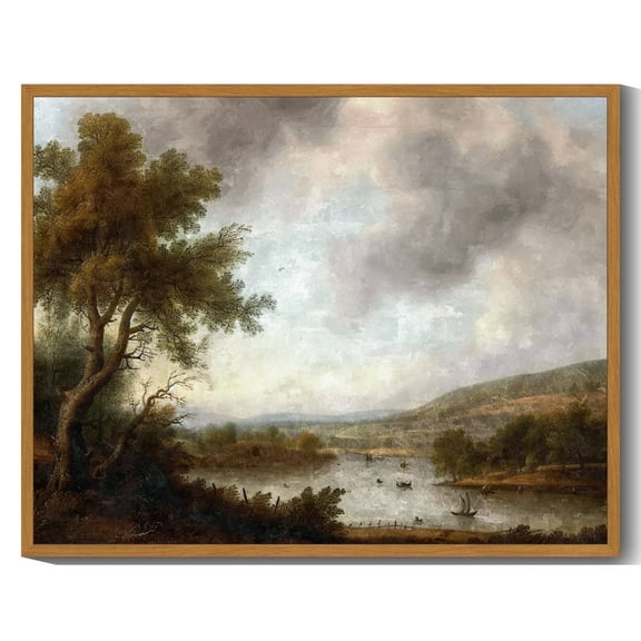 Drsoum Vintage Landscape Canvas Wall Art 11x14in Nature Framed Farmhouse Wall Decor Classic Prints Kitchen Bathroom Office