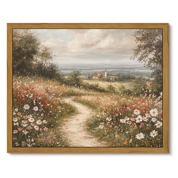 Drsoum Vintage Landscape Framed Canvas Wall Decor 8x10 Inch