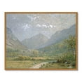 thumbnail image 1 of Drsoum Vintage Landscape Framed Canvas Wall Art Retro Village Prints Modern Kitchen Bathroom Office Decor 8x10in Natural Framed, 1 of 6