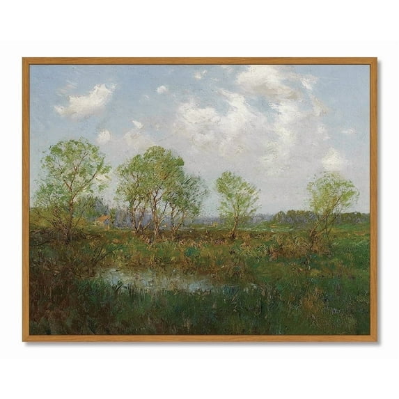 Drsoum Vintage Landscape Wall Art Classic Retro Countryside Prints Rustic Farmhouse Decorations for Living Room Bedroom 8x10in Natural Framed