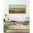 thumbnail image 1 of Drsoum Vintage Landscape Wall Art Grassland Meadow Wildflower Field Wall Prints Classic Retro Farmhouse Rustic Decorations for Living Room Bedroom 8x16in Natural Framed, 1 of 6