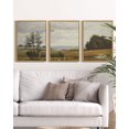 thumbnail image 1 of Drsoum Vintage Landscape Wall Art Grassland Wall Prints Classic Retro Farmhouse Rustic Decorations for Living Room Bedroom 11x14in3pcs Natural Framed, 1 of 5