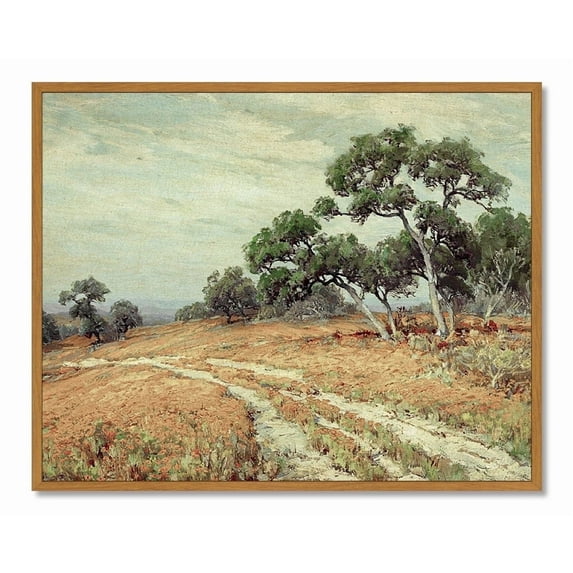 Drsoum Vintage Landscape Wall Prints Classic Retro Farmhouse Rustic Art Decorations for Living Room Kitchen 8x10in Natural Framed