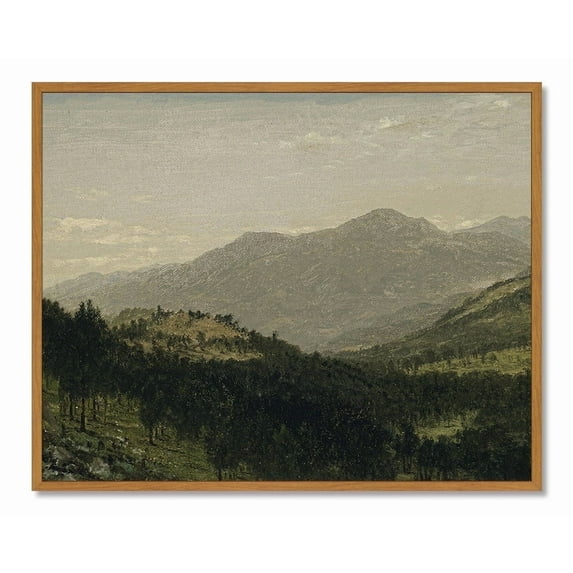 Drsoum Vintage Mountain Range Wall Prints Classic Retro Farmhouse Rustic Decorations for Living Room Kitchen 8x10in Natural Framed