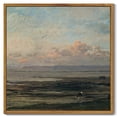 thumbnail image 1 of Drsoum Vintage Seascape Wall Art 16x16in Natural Framed Classic Retro Beach Landscape Wall Prints Farmhouse Kitchen Bathroom Office Decor, 1 of 6