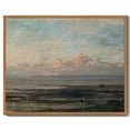 thumbnail image 1 of Drsoum Vintage Seascape Wall Art Classic Retro Beach Landscape Wall Prints Farmhouse Kitchen Bathroom Office Decor - 8x10in Naturel Framed, 1 of 6