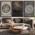 thumbnail image 1 of Drsoum Vintage Wood Tree Rings Wall Art 24x36in3pcs Black Framed Farmhouse Rustic Canvas Paintings Nature Artwork, 1 of 9