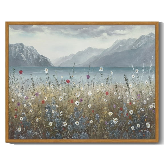 Drsoum Wild Floral Wall Art 11x14in Nature Framed Coastal wall decor Prints Farmhouse Kitchen Bathroom Office
