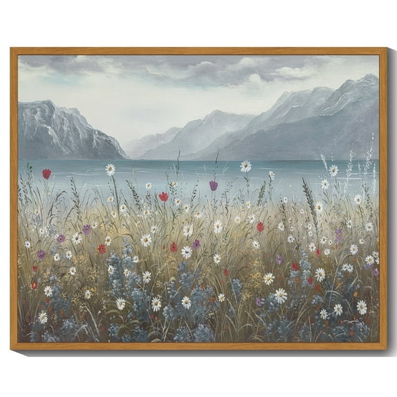 Drsoum Wild Floral Wall Art Coastal wall decor Prints Farmhouse Kitchen Bathroom Office - 8x10in Nature Framed