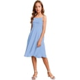 thumbnail image 1 of Drtj 2-14T Kids Teens Girls A-line Junior Bridesmaid Chiffon Flower Girl Dress Knee-Length Formal Wedding Party Pageant, 1 of 5