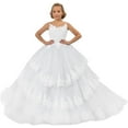 thumbnail image 1 of Drtj Elegant Lace Flower Girl Dress - Tulle First Communion & Wedding Pageant Gown for Girls Ages 2-16 (Bridesmaid, Party, Special Occasions), 1 of 5