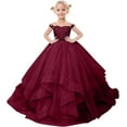 thumbnail image 1 of Drtj Flower Girl Dress - Elegant Tulle & Lace Princess Gown for Weddings, Pageants, First Communion (Ages 2-16), 1 of 6