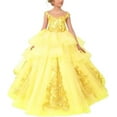 thumbnail image 1 of Drtj Girl's Elegant Tulle Flower Girl Dress - Lace Applique First Communion & Pageant Gown, Princess Ball Gown for Weddings, Parties & Special Occasions, 1 of 6