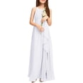 thumbnail image 1 of Drtj Girls Chiffon Dresses Formal Sleeveless Junior Bridesmaid Wedding Party Maxi Dress, 1 of 11