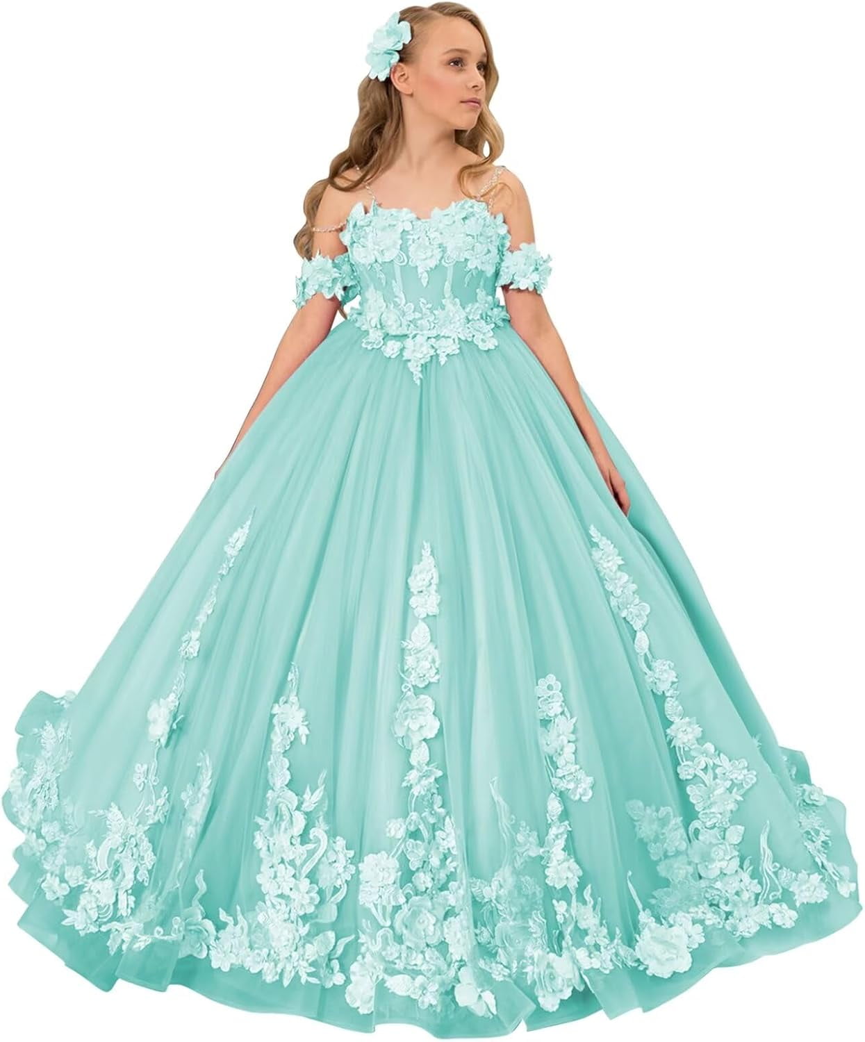 sachin and babi light blue dress Girls' Party Dresses