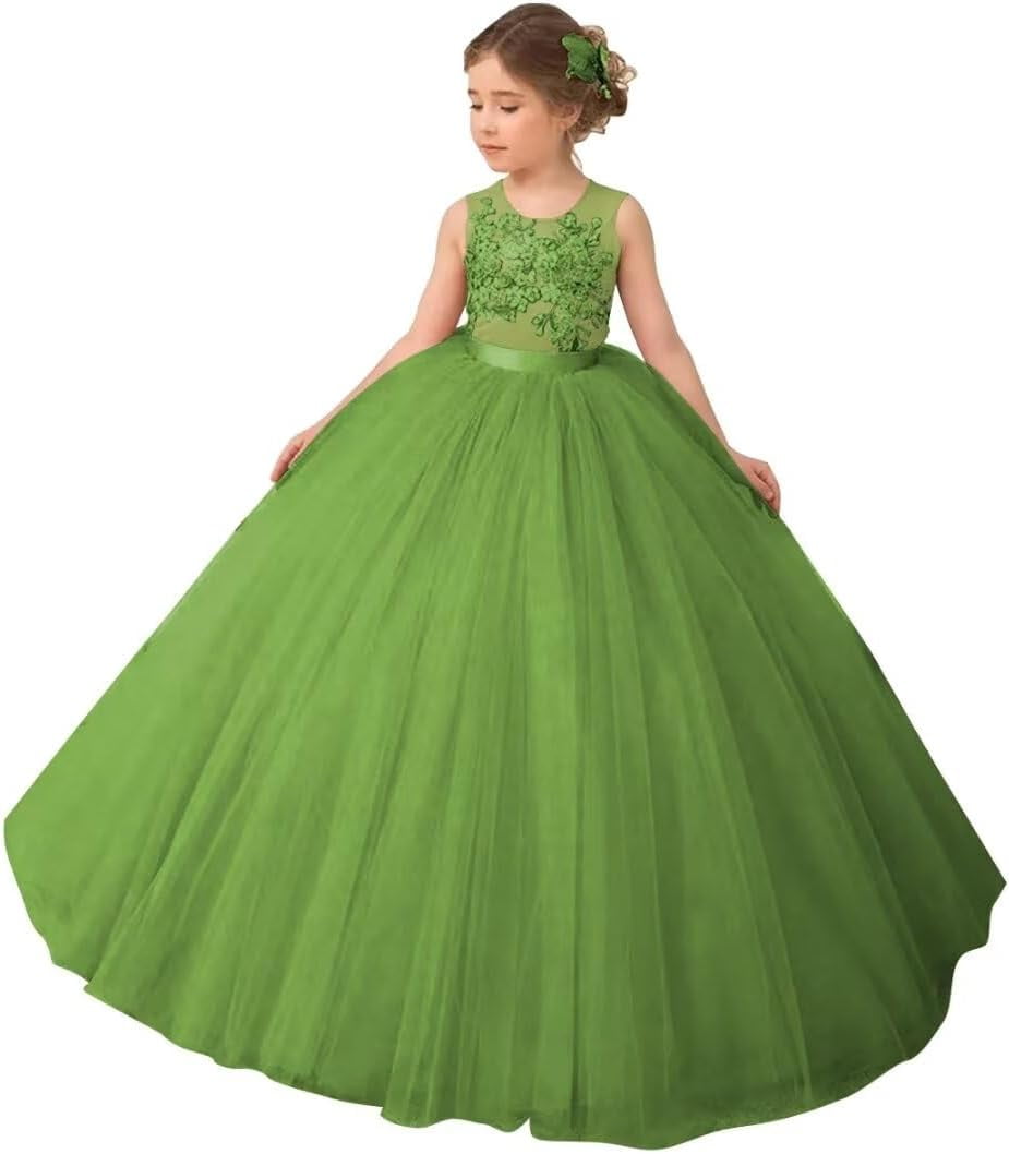 Girls Ball Dress Children's Birthday Dress Flower Girl Princess Dress