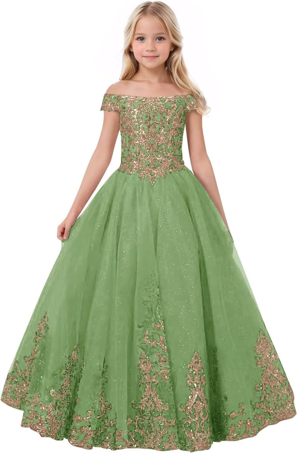 Princess One Shoulder Flower Girl's Dress main image 0