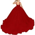 thumbnail image 1 of Drtj Tulle Flower Girl Dresses Wedding Floral Appliques Princess Pageant Birthday Party Ball Gown, 1 of 6