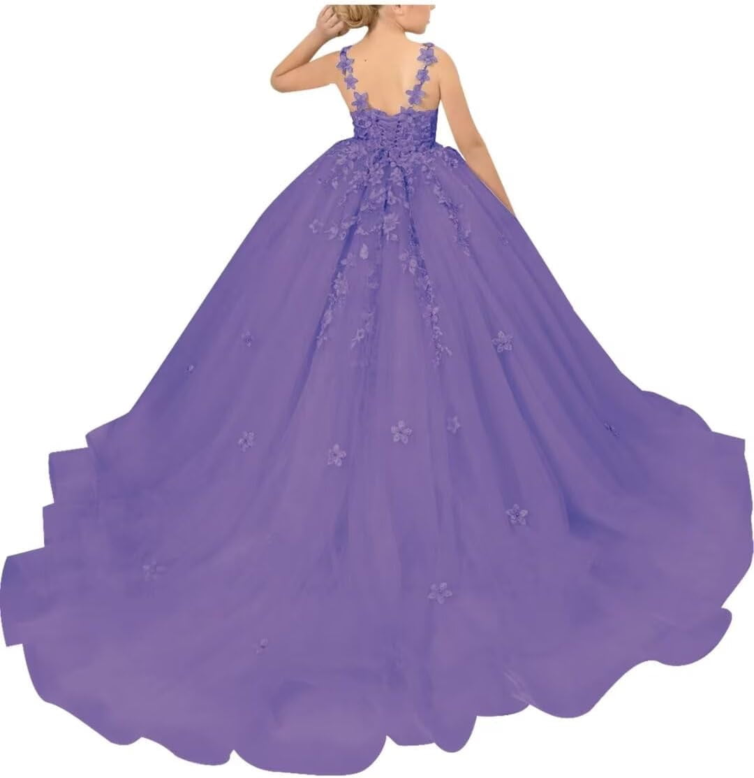 Flower Girl Princess Dress Girl Birthday Fluffy Tulle Dress
