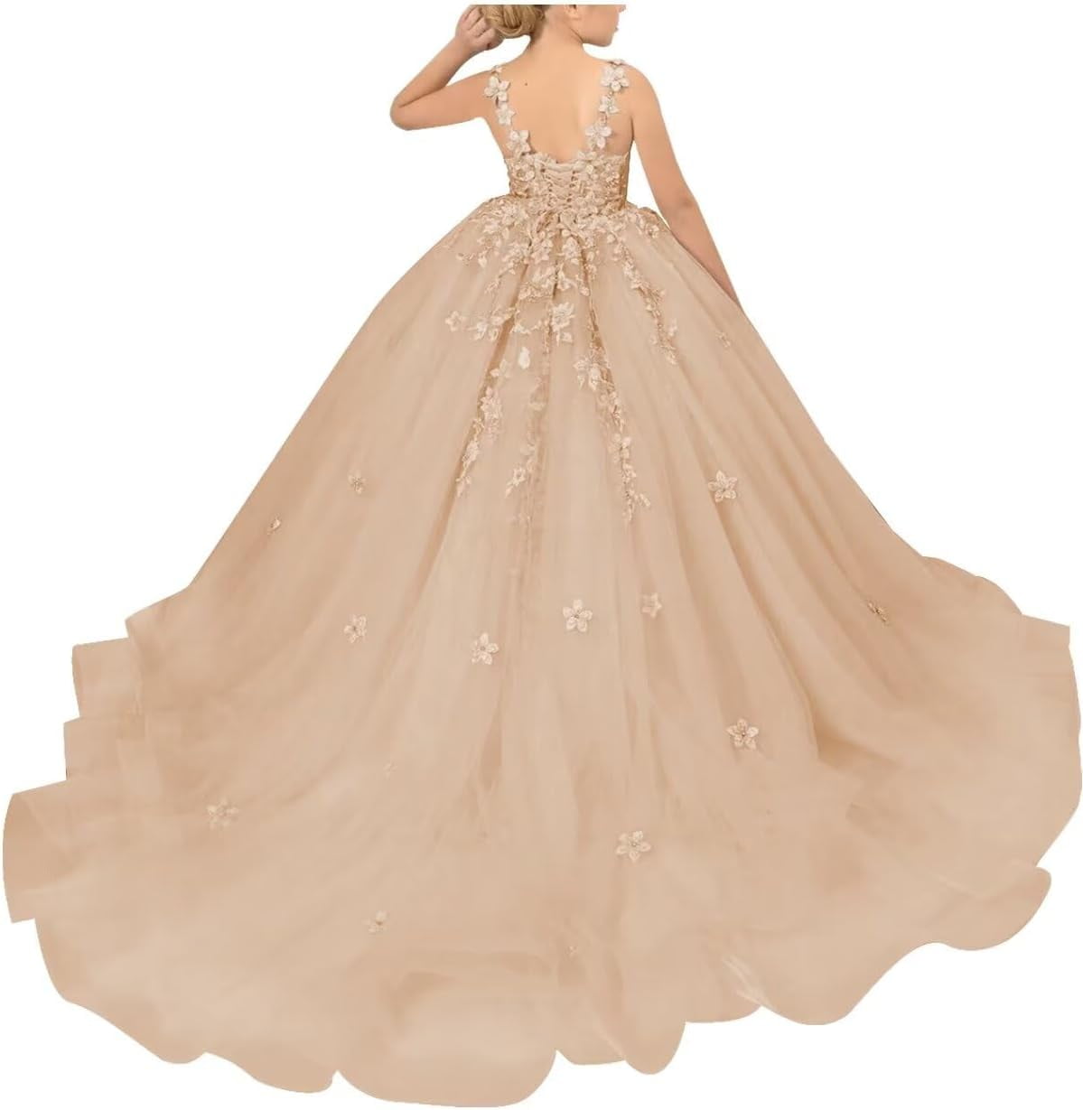 Tulle Flower Girl Dress Wedding Flowers Pageant Dress Evening Gowns Birthday Party