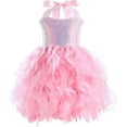 thumbnail image 1 of Drtj Tutu Dress for Girls Birthday Dress Princess Sparkly Sequin Tulle Toddler Fairy for Fancy Party Outfit,sized 10T,color Pink, 1 of 6