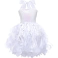 thumbnail image 1 of Drtj Tutu Dress for Girls Birthday Dress Princess Sparkly Sequin Tulle Toddler Fairy for Fancy Party Outfit,sized 4T,color White, 1 of 6