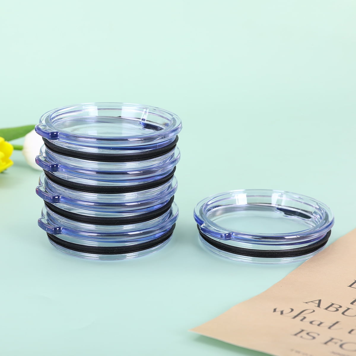 Coperchio Della Tazza Coperchio A Prova Di Schizzi Coperchio Della Bottiglia Di Tenuta 20 30 Once Per Tazza D 39 Acqua Accessori Per Bottiglie Da Cucina Multicolore Anti Polvere - Foto 2