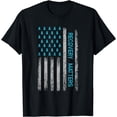thumbnail image 1 of Drug Alcohol Addiction Recovery Warrior - American Flag T-Shirt, 1 of 3
