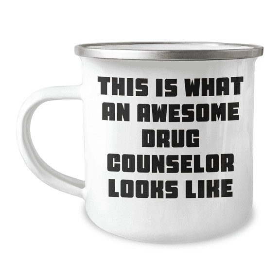 Drug Counselor Gifts - This Is What An Awesome Drug Counselor Looks Like - Camping Mug for Birthday, Funny Quote by Gifts from Friends to Drug Counselor