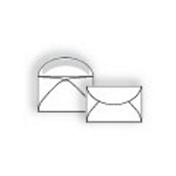 Drug Envelope No. 3, 2-5/16" x 3-5/8", White Sulphite (SFI Certified), 20 lb, 92% Brightness, Vellum Finish, Diagonal Seams, Remoistening Seal, Flap Down - Box of 1000 Envelopes