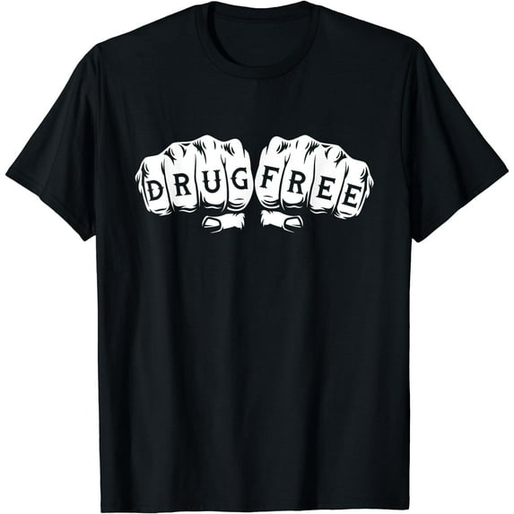 Drug Free - Sober Sobriety Anniversary AA NA T-Shirt
