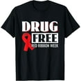 thumbnail image 1 of Drug Free We Wear Red Ribbon Week Awareness T-Shirt, 1 of 4