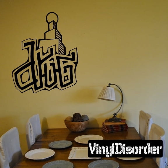 Drug Graffiti Decal - 36 Inches