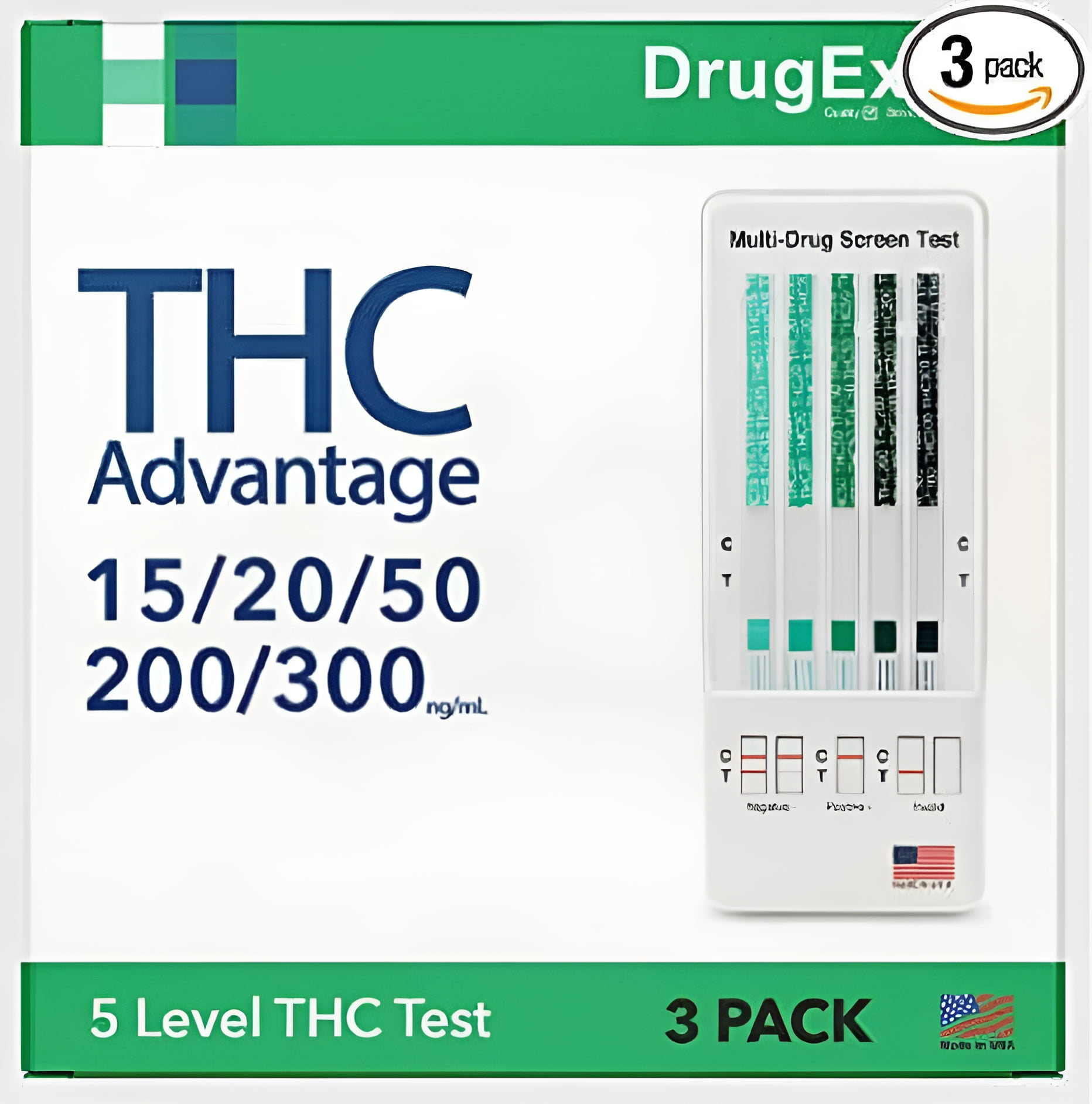 DrugExam THC Advantage Made in USA Multi Level Marijuana Home Urine