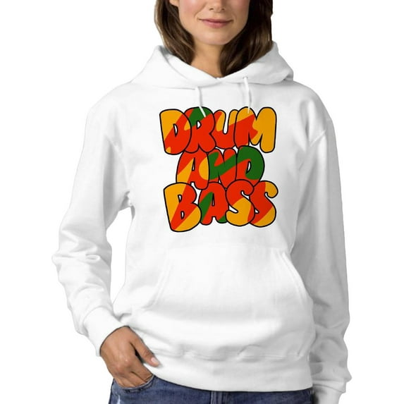 Drum And Bass Graffiti Hoodie Women -SPIdeals Designs, Female 4X-Large