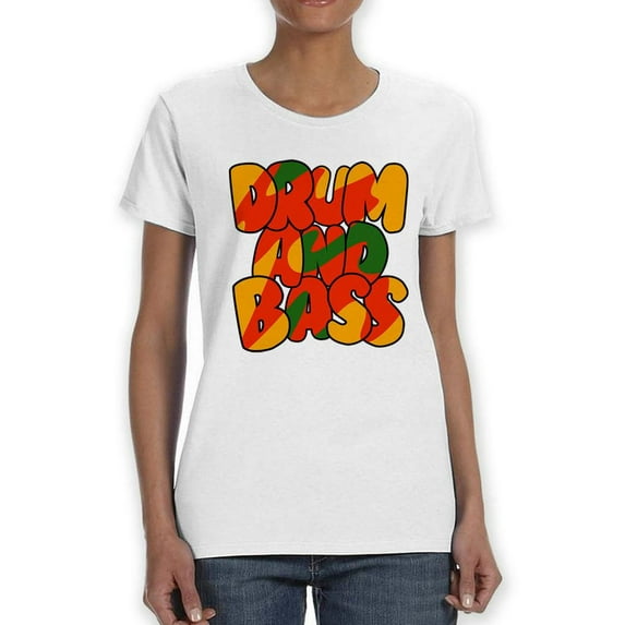 Drum And Bass Graffiti T-Shirt Women -SPIdeals Designs, Female Large