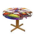 thumbnail image 1 of Drum Ant (3) Round Fitted Tablecloths Table Covers Wipeable Waterproof Elastic for Kitchen Dinning Parties Wedding Picnic Small Fits 40-44 Inch Table Size, 1 of 5