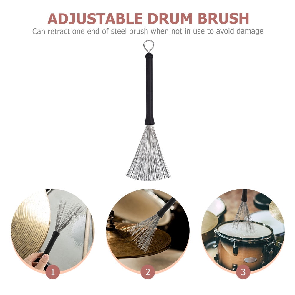 Drum Brush Brushes Percussion Retractable Wiredrums Jazz Cajon Sticks