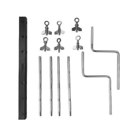 Drum Cowbell Bracket Durable Musical Instrument Self Assembled Hardware Cowbell Mount Accessory Metal Support Rod Bracket Kits